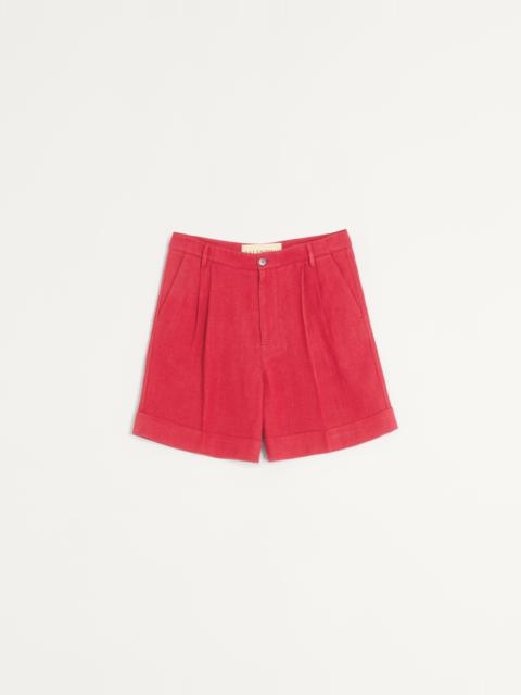Valentino CUFFED LINEN BERMUDA SHORTS