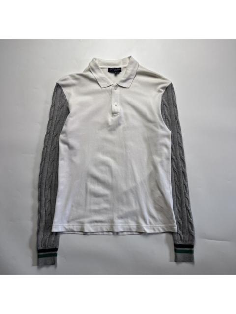 Comme des Garçons Homme Comme des Garcons Homme Hybrid Cable-Knit Sleeve Polo Shirt