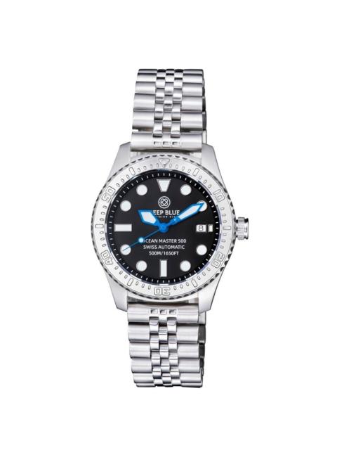 Other Designers Deep Blue Ocean Master 500 Automatic Black Dial Men's Watch OM500BLKBLURNDHRBRCLTJUB