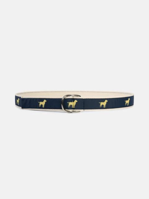 J. PRESS MADE-IN-USA RETRIEVERS MOTIF D RING BELT