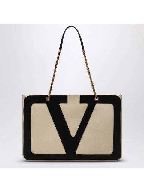 Valentino Valentino Garavani Large Viva Superstar Bag In Butter White/Black Women