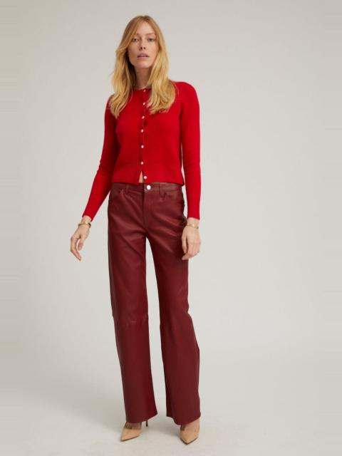 SPRWMN CHERRY LEATHER CARPENTER PANTS