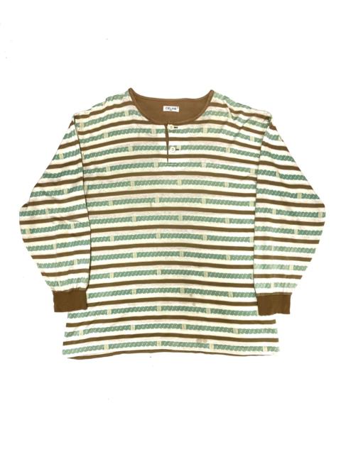 Other Designers Vintage - Vintage 90's Celine Paris Stripe Long Sleeve Shirt