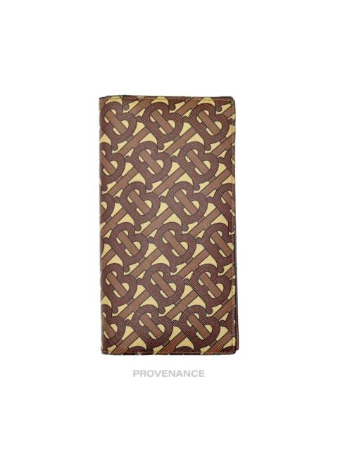 Burberry Burberry Long Wallet - TB Monogram E-Canvas Bridle Brown