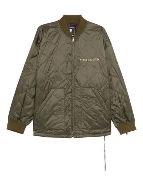 mastermind JAPAN logo-embroidered quilted jacket