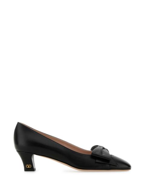 Valentino Garavani Women Black Leather Bowow Pumps