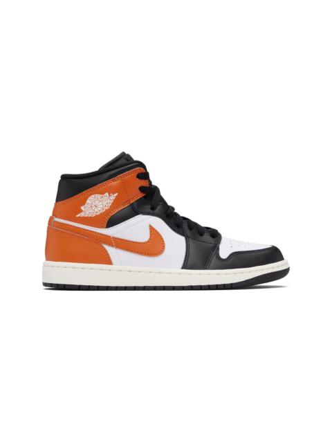Jordan Black & Orange Air Jordan 1 Mid Sneakers