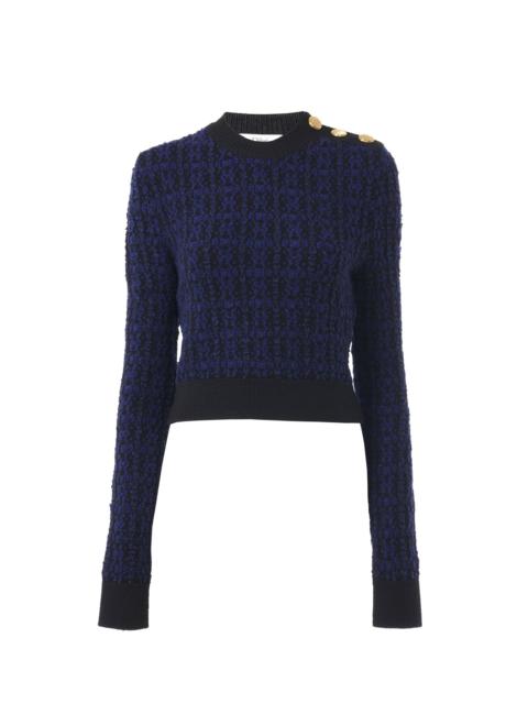 Chloé BOXY MOCK-NECK SWEATER IN A WOOL & SILK KNIT