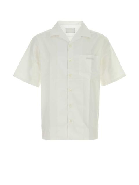 Prada Prada Men White Poplin Shirt