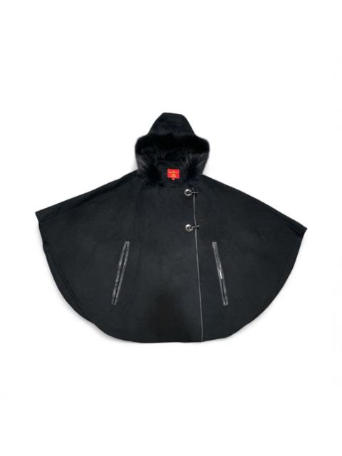 Vivienne Westwood Vintage Red Label By Vivienne Westwood Wool Faux Fur Poncho