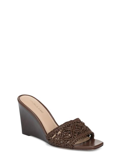 VERONICA BEARD Veronica Beard Ellen Macramé Wedge Slide Sandal in Walnut at Nordstrom