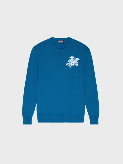 Vilebrequin MEN CREWNECK COTTON CASHMERE SWEATER TURTLE