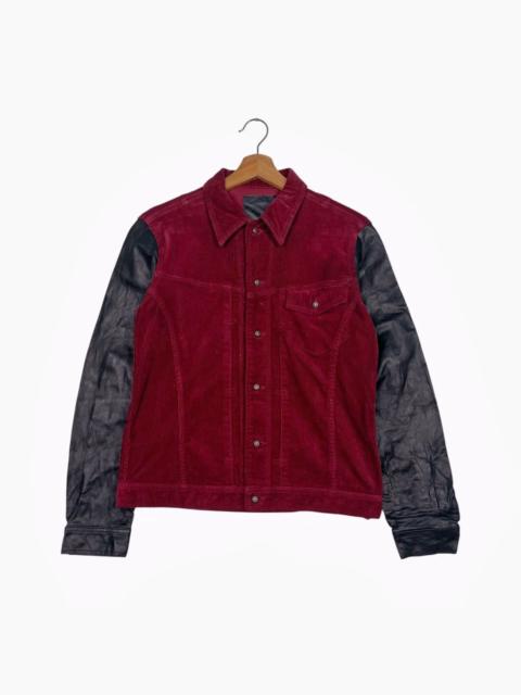 Other Designers Isamu Katayama Backlash Corduroy Leather Jacket