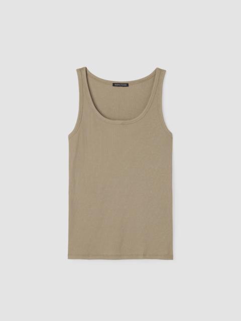 EILEEN FISHER Organic Cotton Stretch Rib Slim Tank