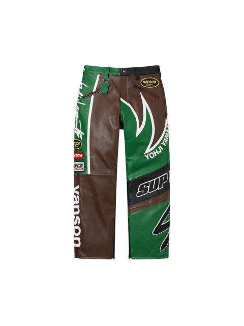 Supreme Supreme x Yohji Yamamoto x Vanson Leathers Split Pant 'Green'