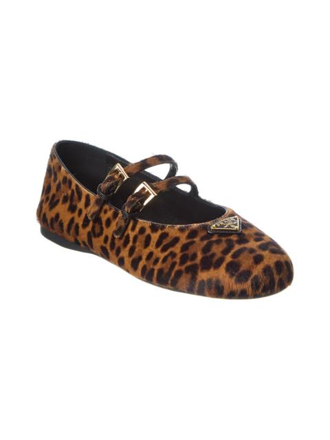 Prada Prada Haircalf Ballerina Flat