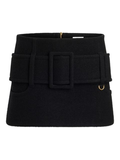 PATOU Miniskirt with boiled wool belt