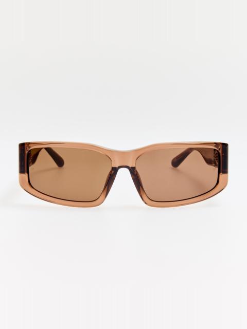 LINDA FARROW Carmela Sunglasses in Brown