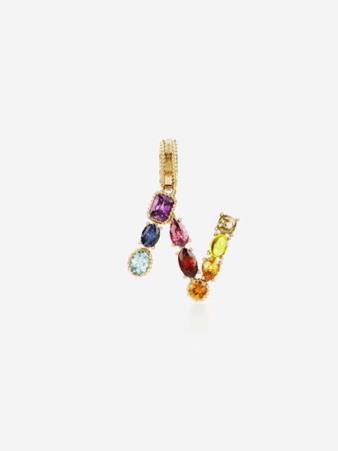 Dolce & Gabbana Charm N Lettering 18-carat yellow gold and multicolored gems