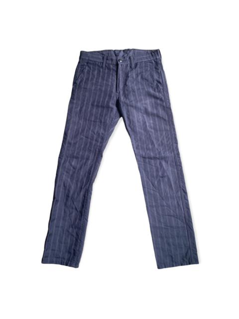 Junya Watanabe MAN SS10 Navy Stripes Pants With Back Belt