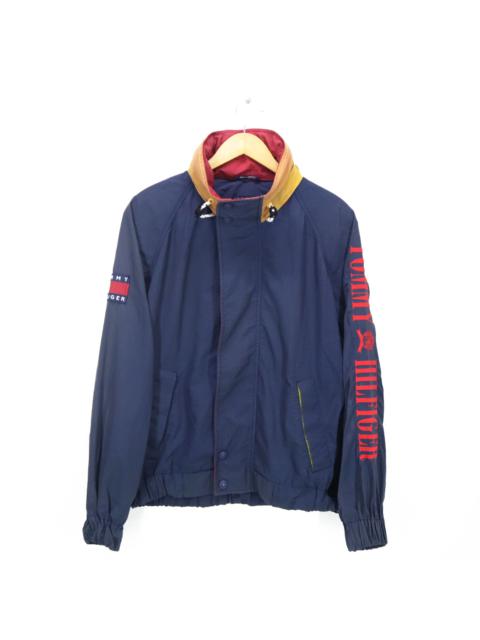 Other Designers Vintage - TOMMY HILFIGER Spellout Big Logo Embroidered Bomber