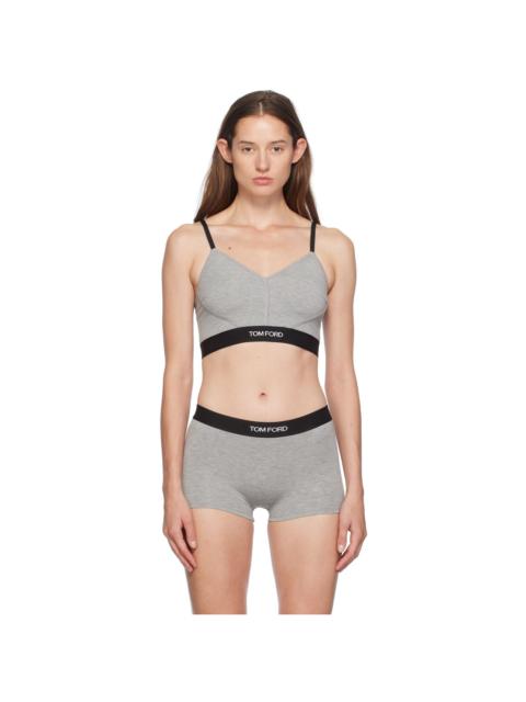 TOM FORD Gray Signature V-Neck Bralette