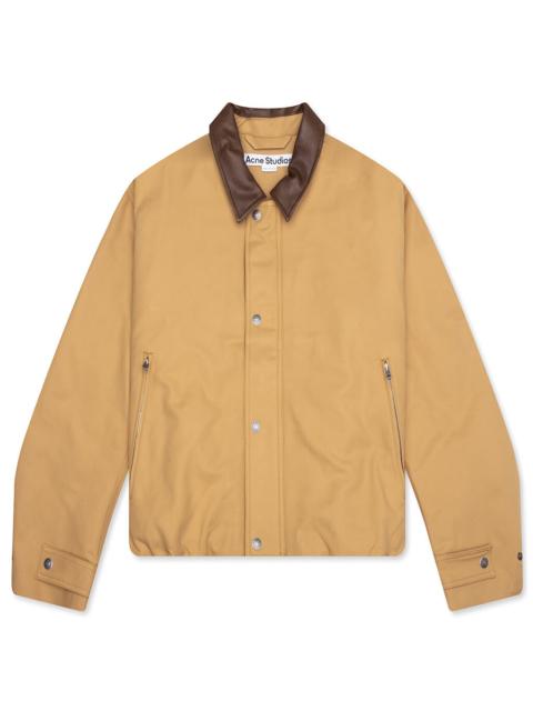 Acne Studios DOUBLE COTTON SATIN JACKET - SAND BEIGE