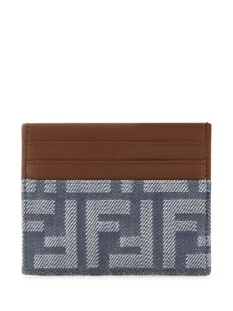 FENDI Fendi Women Embroidered Denim Card Holder