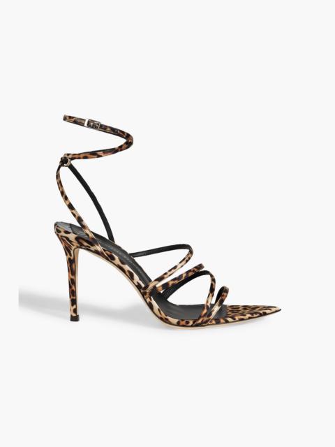 Giuseppe Zanotti Intriigo Claire leopard-print satin sandals