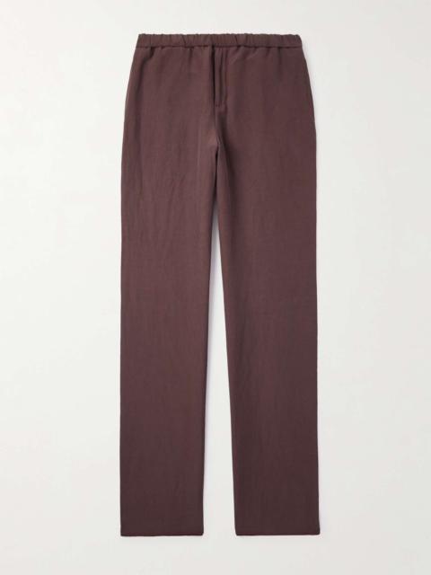 Maryln Straight-Leg Linen and Silk-Blend Trousers