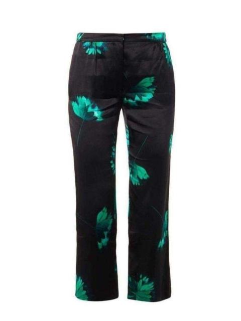 Floral Printed Silk Trousers