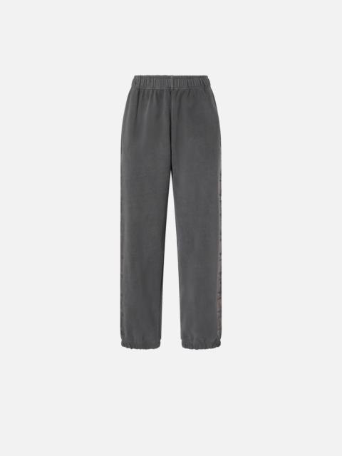 PINKO LAMINATED-PRINT FLEECE JOGGERS