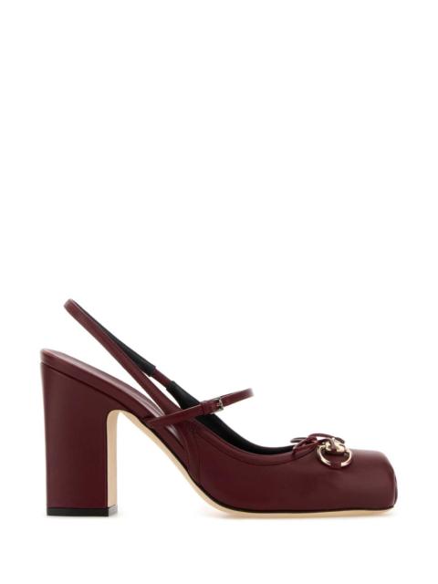 GUCCI Gucci Women Burgundy Leather Pumps