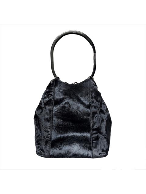 Gucci Fall 1999 Tom Ford  black velvet acrylic ring bucket handbag