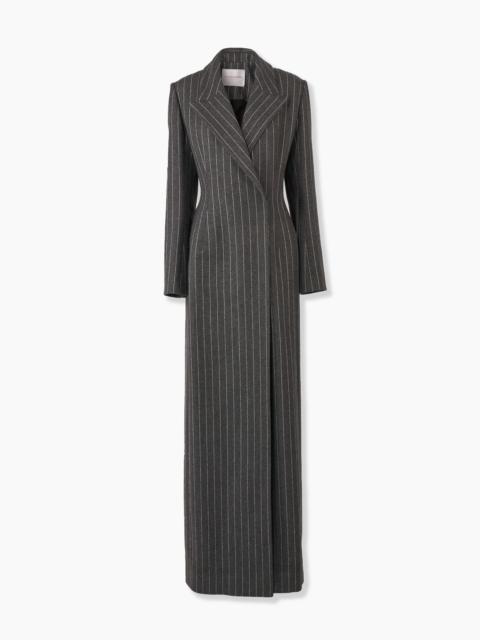 CAROLINA HERRERA Peak Lapel Pinstripe Coat