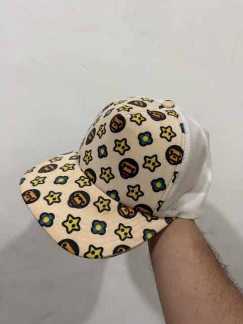 A BATHING APE® VTG Bape Milo Monogram Distress Mesh Cap