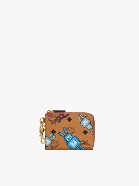 MCM Aren Card Pouch in Rabot Visetos