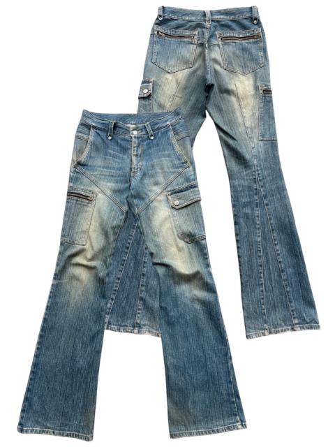 Other Designers Japanese Brand - Y2K Gothic Japan Patchwork Bootcut Flare Denim Jeans 30x33.5