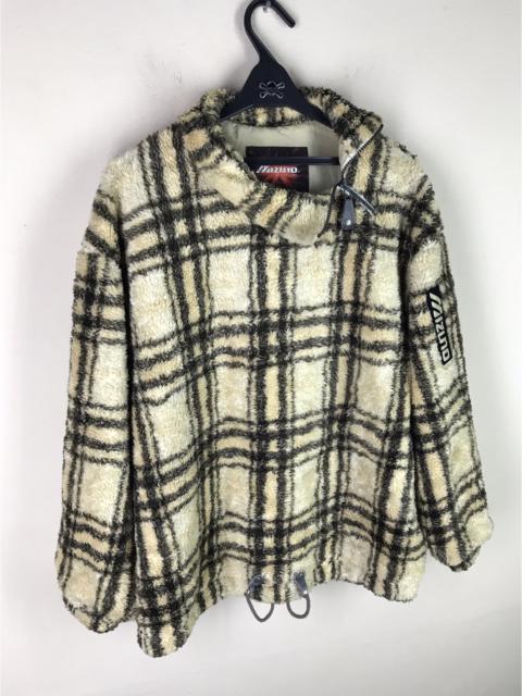Other Designers Vintage - Mizuno Plaid Tartan Checked Fleece Winter Jacket