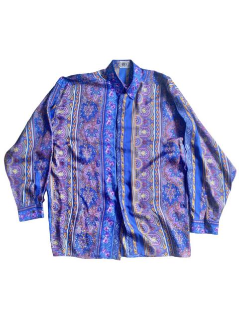 Vintage 90’s V2 Versace Paisley Print Silk Shirt