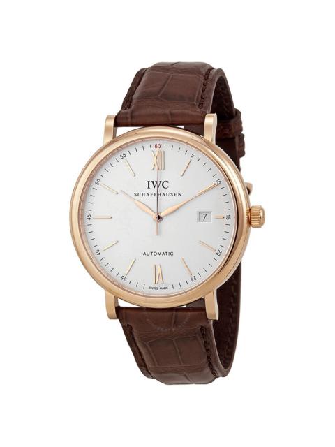 IWC Schaffhausen IWC Portofino Automatic Silver Dial 18kt Rose Gold Men's Watch 3565-04