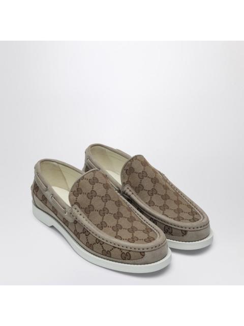 GUCCI Gucci Loafer In Original Gg Fabric Beige/Ebony Men