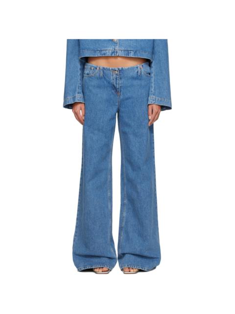 Blue Wide Leg Jeans