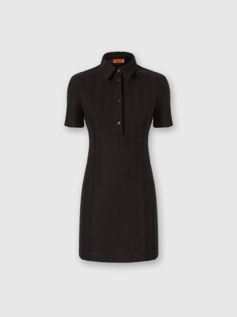 Missoni Polo Mini Dress with Zigzag Pattern