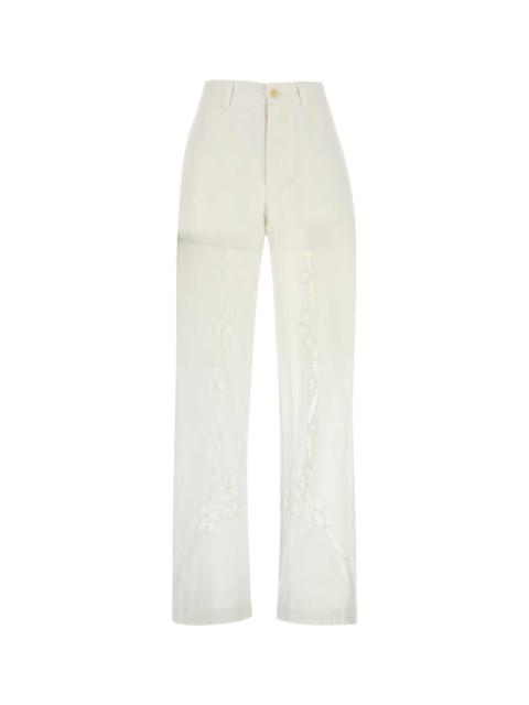 Marine Serre White Cotton Pant
