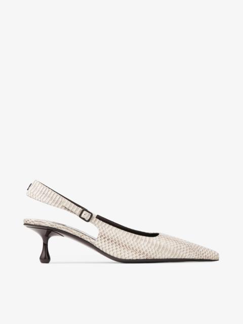 JIMMY CHOO Amel 50
Roccia Snake Print Leather Pumps