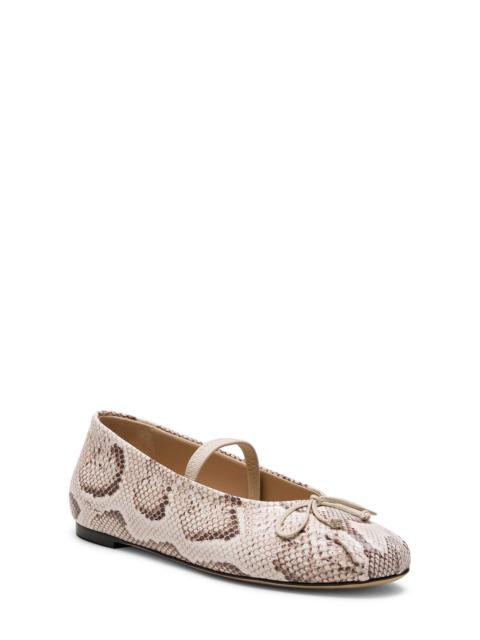 Stuart Weitzman Stuart Weitzman Prima Bow Mary Jane Flat in Cream/Linen at Nordstrom