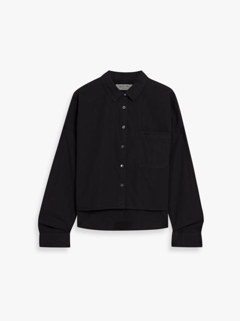 Other Designers Gemma cropped cotton-poplin shirt