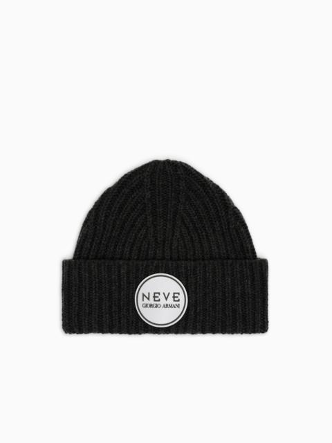 GIORGIO ARMANI GIORGIO ARMANI NEVE RIBBED CASHMERE BEANIE