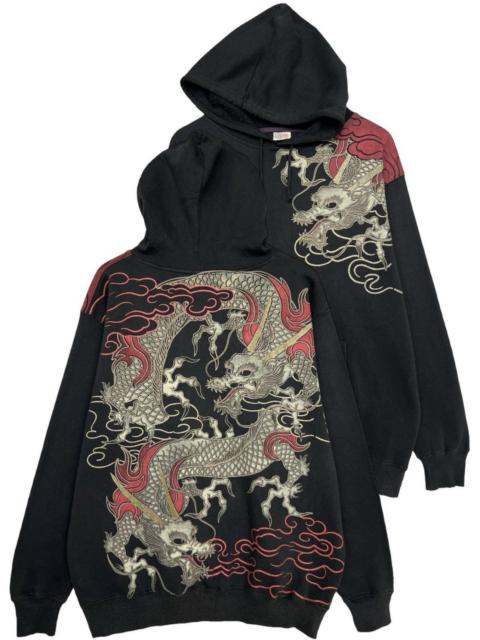 Other Designers Japanese Brand - Sukajan Dragon Hoodie Sukajan Flame All Over Print Hoodie XL